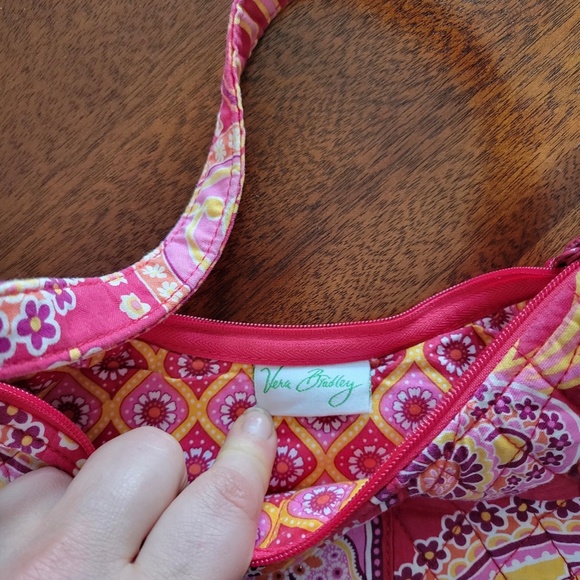 2008 Vera Bradley Raspberry Fizz Small Olivia Hobo Bag - Picture 4 of 4